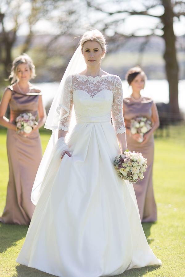 bride looking stunning at boturich castle wedding photos