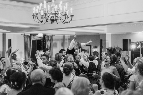 god party during cameron house hotel wedding 