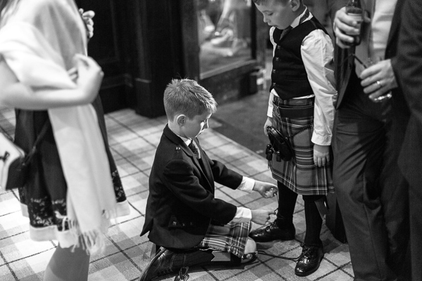 kids during wedding at cameron house hotel